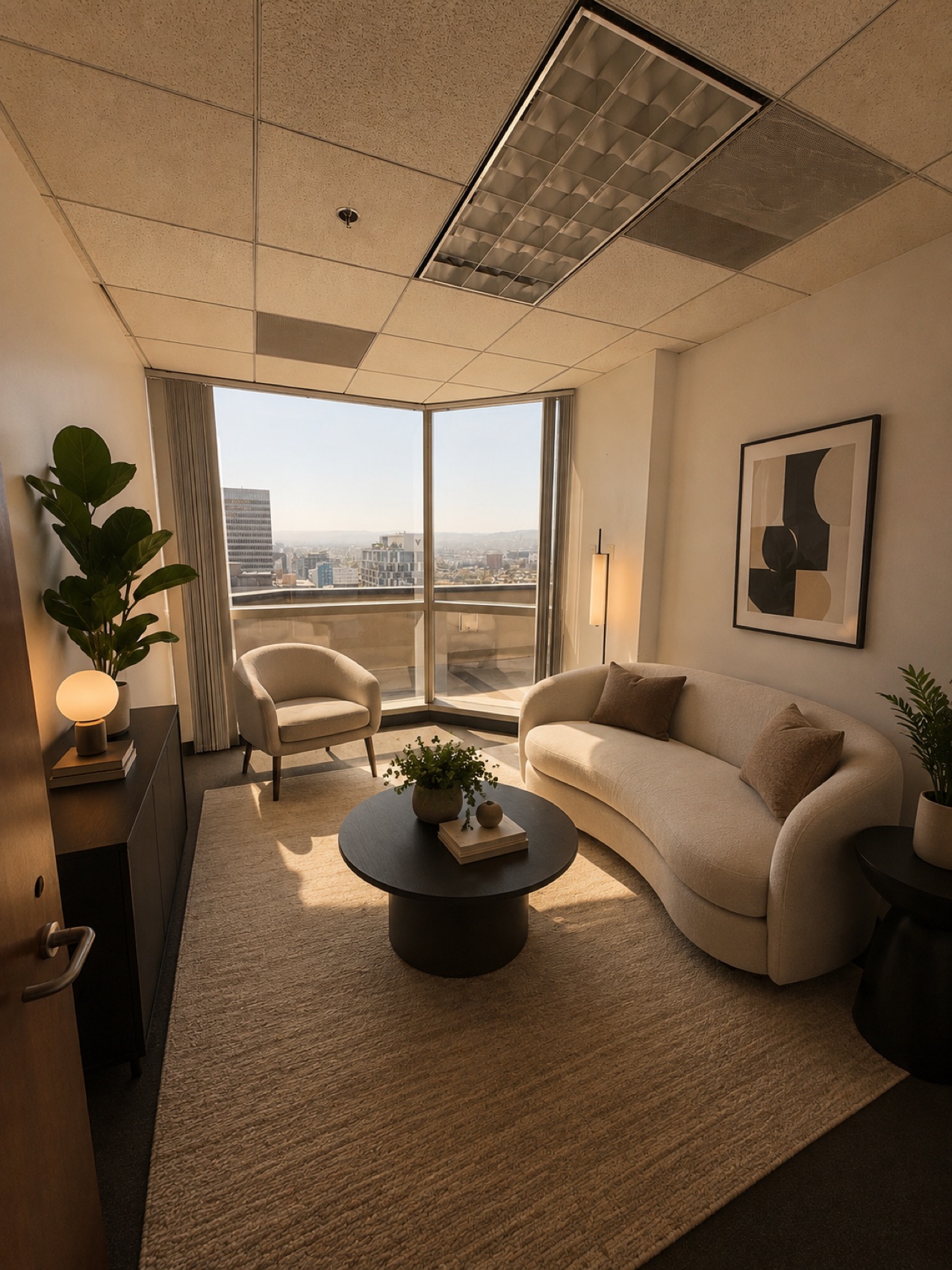 Private window-side suite at Sky Deck LA